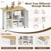 Shintenchi Kitchen Island with Storage, Bar Cart Cabinet Island Table