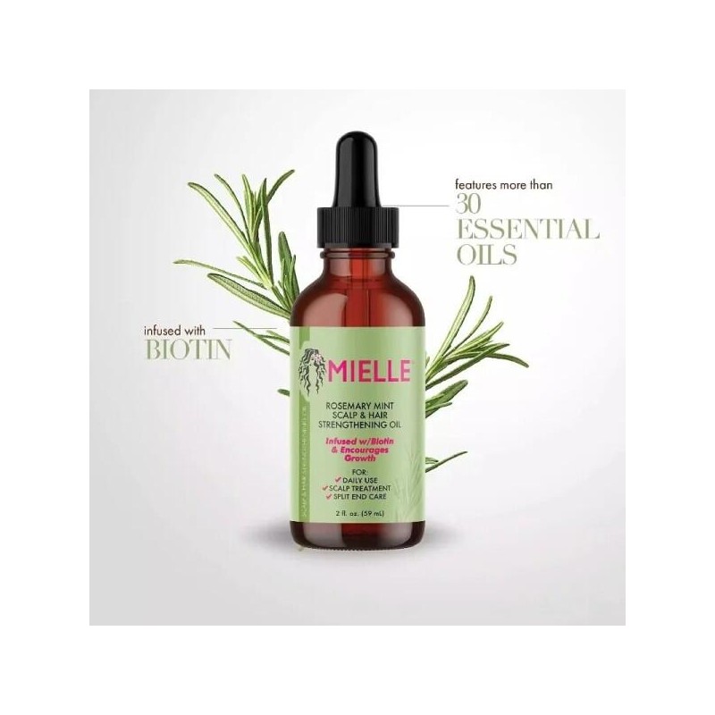 Miel 미엘 헤어 케어 로즈마리 민트 스트롱 에센셜 오일 59ml