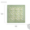 Encasa XO Sanganeri Print Cloth Napkins, Serviettes 45x45 cm Sage