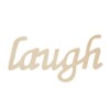 Darice, Laugh 9110-19 Wood Script Word, Natural