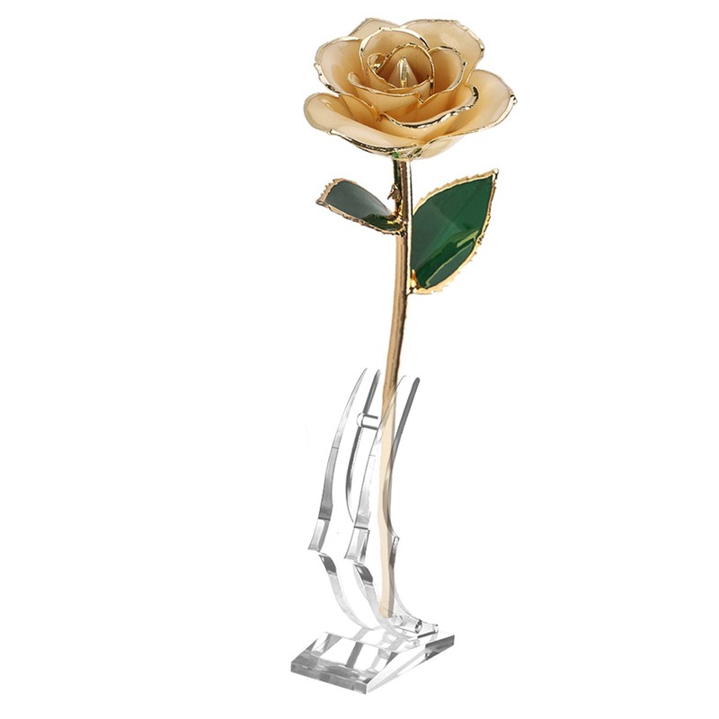 Gold Rose 24K Gold Plated Rose Gift Ornament for Birthday