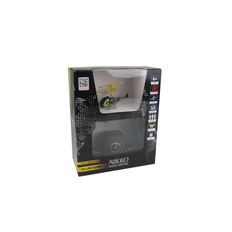 Nikko Yellow Hornet - Yellow Helicopter, 3.5 Channels, LED Headlight,