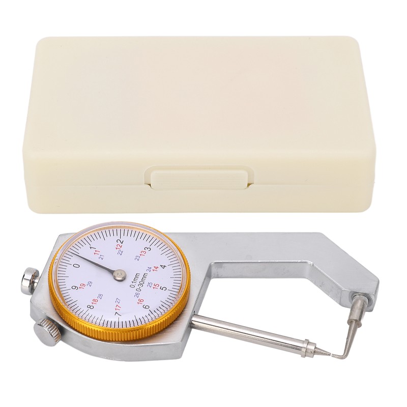 Curved Head Thickness Gauge Dial Lockable 0 to 30mm Range