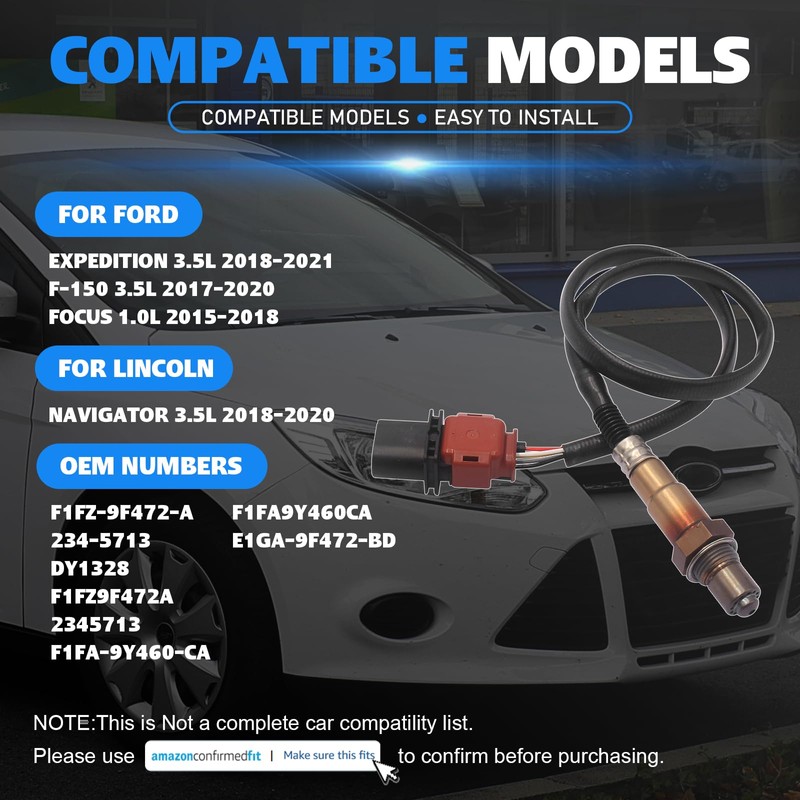 F1FZ-9F472-A Upstream O2 Oxygen Sensor for Ford F-150 2017-2020 Focus