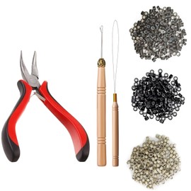 Hair Extension Kits for Beginners - Nano Ring Hair Extension Plier,Hairstyling Accessories for Home Party Wedding Dance Dating Girls