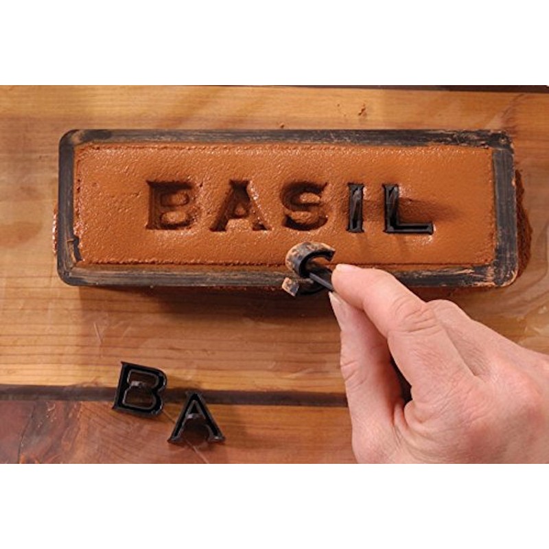 Press In Letters And Numbers Stone Concrete Stamps - Uppercase