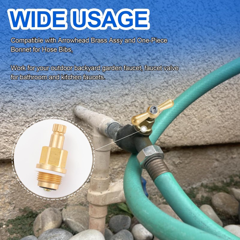 PK1100 Brass Globe Valve Faucet Stem Assy and PP806-15 Broach