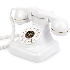 Sangyn Audio Phone Guest Book Audio Guestbook Wedding Phone Record Guest Voice for Birthdays Party Graduation Baby Shower Retirement Special Occasions, White