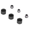 6Pcs Router Collet Adapter Carbon Steel 6mm 6.35mm 8mm Set