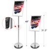 DISPLAYSWORKER Adjustable Poster Sign Stand,Floor-Standing Sign Holder with Heavy Duty