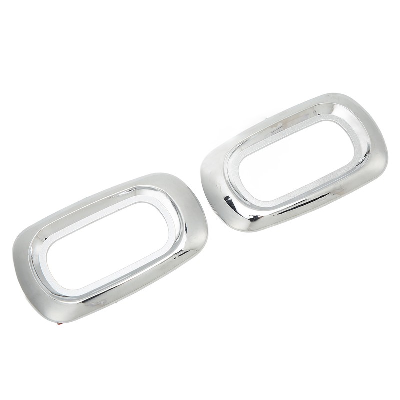 Pair Side LED Marker Light Covers Chrome Bezels Waterproof Heat