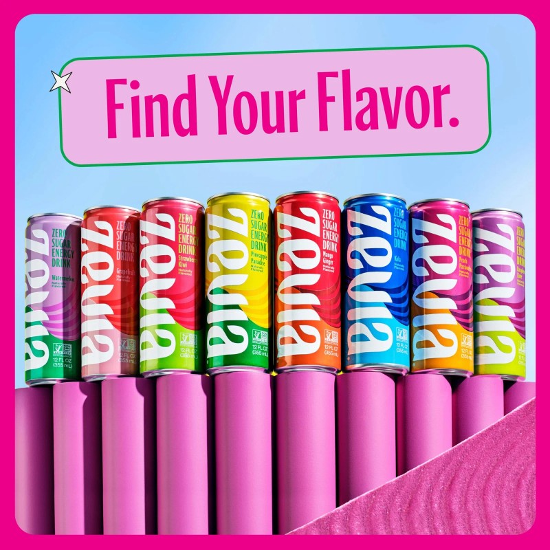 Zevia Zero Sugar Naturally Sweetened Drink Pack of 12 Watermelon