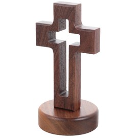 Abaodam 1 Set Wooden Cross Woodsy Decor House Ornaments Household Decor Praying Wood Cross Religious Cross Crucifix Wall Cross Cross Shape Decor Wooden Cross Wooden Holy Cross Vertical