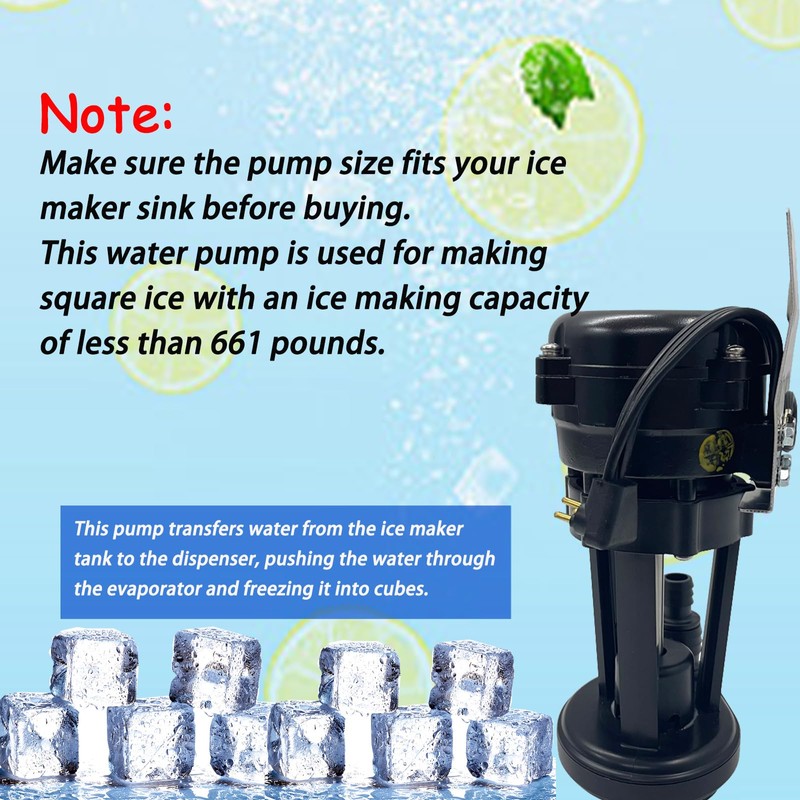 INTBUYING Ice Maker Water Pump Ice Machine Universal Pump 6W