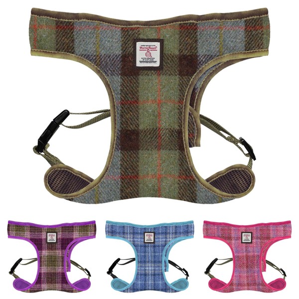Harris Tweed Dog Harness - Genuine Scottish Wool - Adjustable