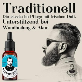 BEARDPRIDE Men's Beard Oil - The Original Beard Oil from the Barbershop - Our Beard Care Oil Makes the Beard Soft - 100% Natural Oils - Beard Oil Ideal Gift for Men (Traditional, 30 ml)