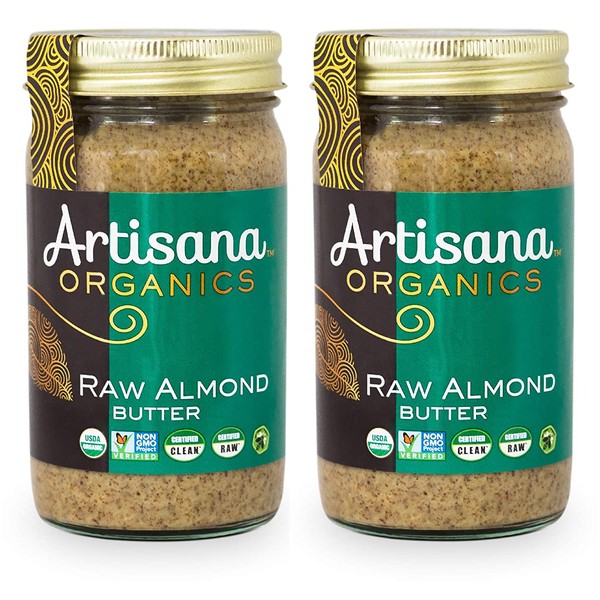 Artisana Organics Non GMO Raw Almond Butter, 14 oz (2 Pack)