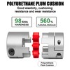 Plum Shaft Coupling Aluminium 16 mm to 22 mm, Flexible