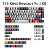 GEKUCAP Mixed Light Manga Themed Keycaps 136 Keys, Cherry Profile