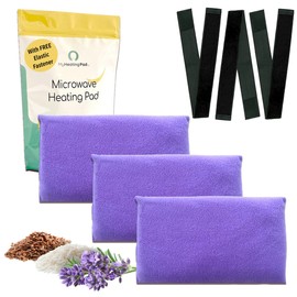 MY HEATING PAD Microwavable Heating Pads for Lower Back and Shoulder - Microwave Hot Pack Heat Pad for Cramps - Heated Pad Therapy - 3 Packs Purple - Lavender Scent
