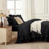 Andency Black Full Size Comforter Set(79x90Inch), 3 Pieces Fluffy Farmhouse