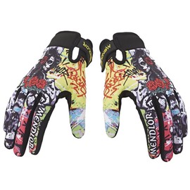 MENDLOR Motocross Dirt Bike Gloves for Men Women Finger Touchscreen Motorbike Gloves for BMX ATV MTB Riding Off Road Racing Sports Cycling Glove (Black Yellow, Large)