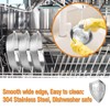 ARGCONNER 6 Pcs Stainless Steel Cat Bowls, Metal Cat Bowls