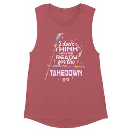 I Don't Think You're Ready for The Takedown Women's Muscle Tank Small Smoked Paprika