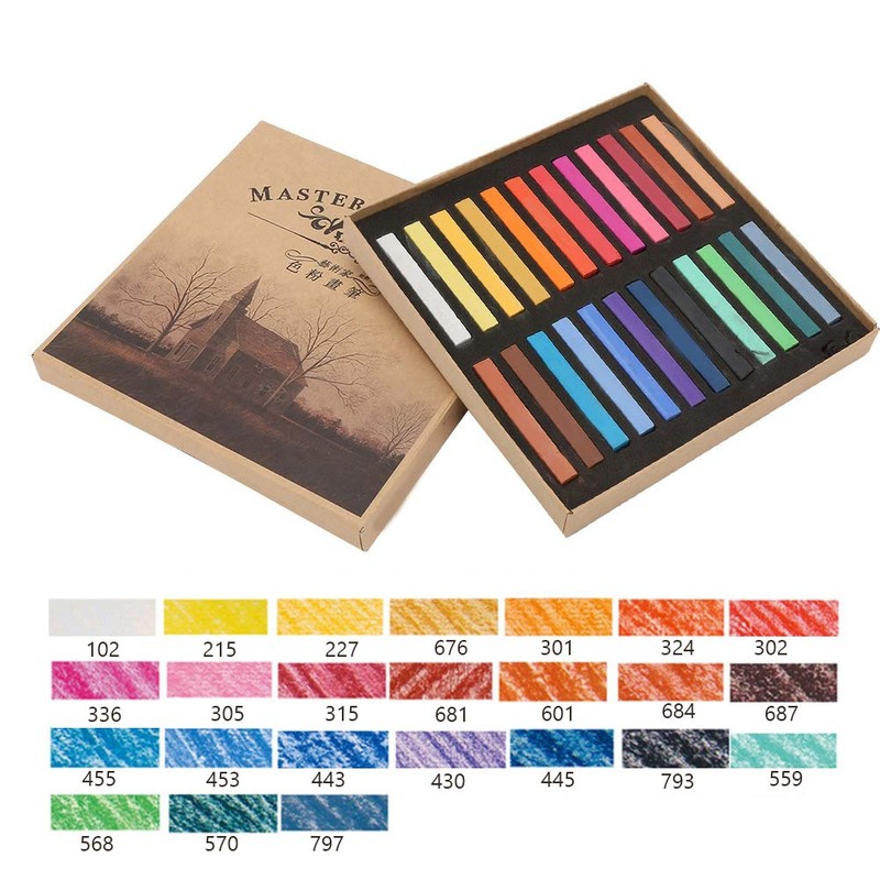 Pastel Chalk Set, Soft Pastel Chalk Square Pastel Set Artist