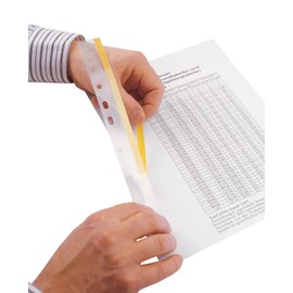 VELOFLEX 2001100 - Heftfix Heftstreifen, Abheftstreifen, DIN A4 292 mm, selbstklebend, glasklar, 50er Packung