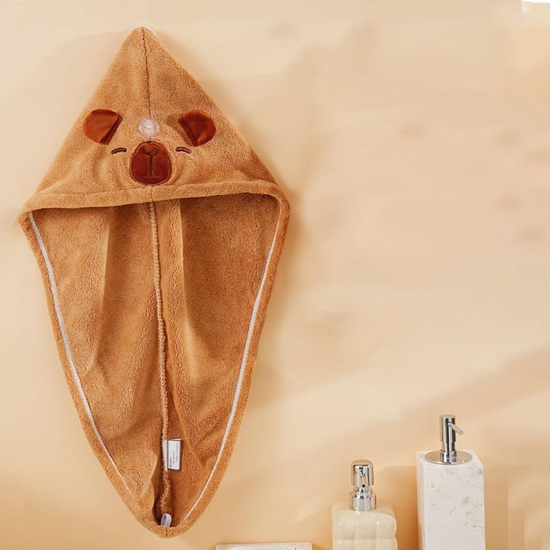 Towel for Hair,Capybara Towel Wrap - Soft Headwear Hat Cute