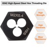 sourcing map Hex Threading Die M2 x 0.4 Metric Thread