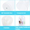 360 Rotating Toothbrush Holders for Bathrooms with Lid, 5 Slots