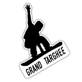 Grand Targhee Wyoming Ski Adventures Souvenir 4 Inch Vinyl Decal Sticker Board Design 4-Pack