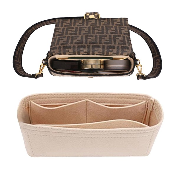 Chispee Purse Organizer Insert for Handbags, Softened Felt Insert Bag