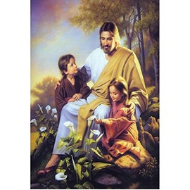 6x8FT Jesus Christ Photography Background Jesus Love Kids Backdrop Home Mural Basptism Party Decor Banner Church Events Wallpaper Kids Adults Portrait Photo Studio Prop