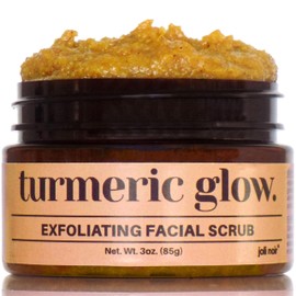Joli Noir - Turmeric Scrub With Honey & Cinnamon - Fragrance Free Exfoliating Face Sugar Scrub - For Acne, Hyperpigmentation & Dullness - 3 Ounces