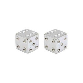 Alta Dice Schrader Valve Caps, Multiple Colors (Chrome)