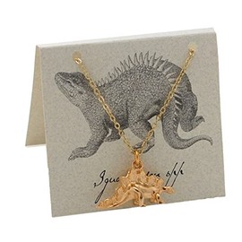 Stegosaurus Dinosaur Necklace - 14k gold plate