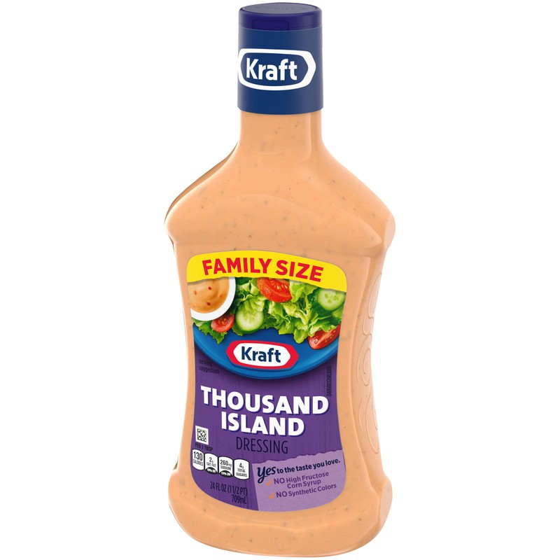 Kraft Thousand Island Dressing & Dip, 24-Ounce Plastic Bottles (Pack