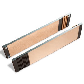 13.7" Extra Large Leather Edge Beveler Sharpener (35cm) | Professional Oversized Sharpening Block, Double Sided CNC Aircraft Aluminum, Non-Slip, Fits All Leather Tools