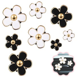 KIRZAX Pack of 8 Daisy Car Air Freshener, Car Air Freshener Clip Flower, Car Decoration Interior Flower, Car Jewellery Interior Girls Women Car Living Area Office