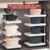 RAKSONIC Kitchen Shelving Floor-to-ceiling multi-layer pot storage rack Multi-functional sink