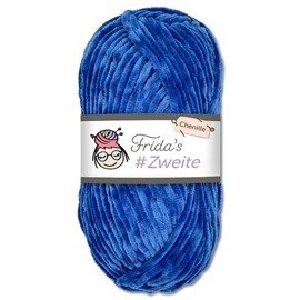 Frida's #Second Wool 100 g Chenille Wool Amigurumi Knitting & Crochet Soft (29 - Blue)
