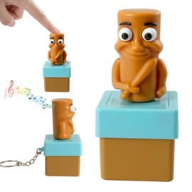 Italian Brainrot Voice Keychain Tung Tung Tung Sahur Fidget Toy, Tralalero Tralala Sounding Toy Keychain Stress Reliever with Colorful Lights, Fun & Portable Anxiety Relief Gifts for Fans