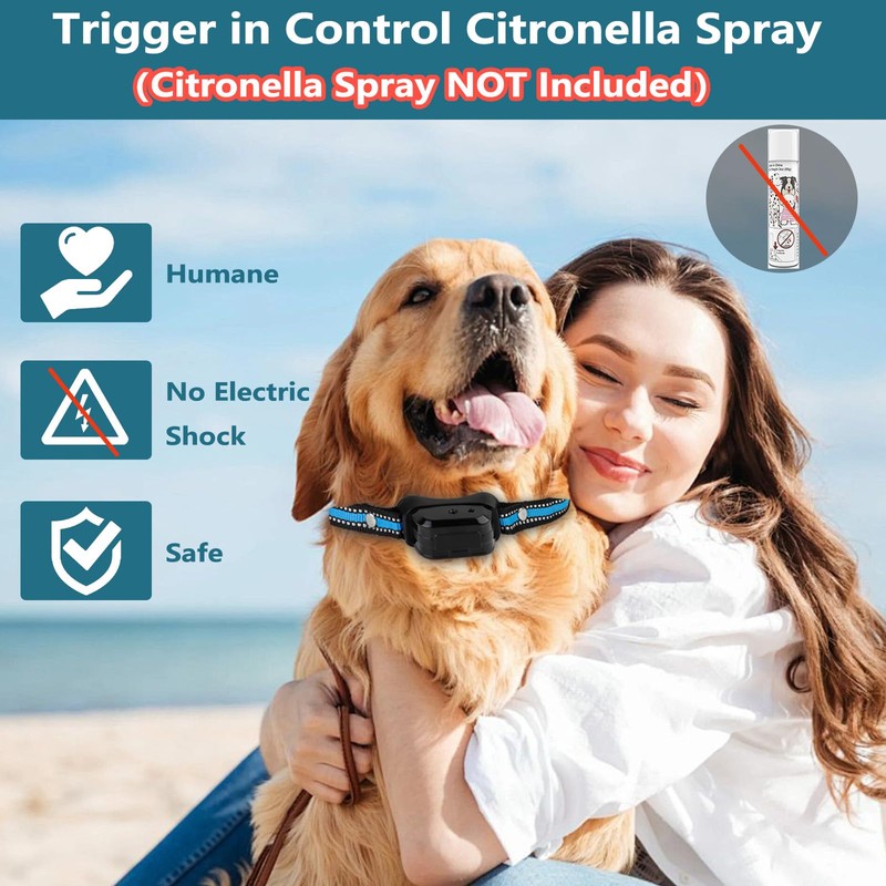Citronella Bark Collar for Dogs, Dog Training Anti Bark Collar