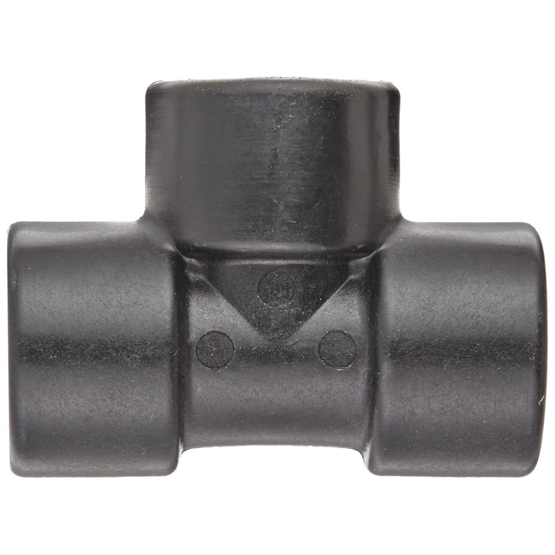 Banjo TEE075 Polypropylene Pipe Fitting, Tee, Schedule 80, 3/4" NPT