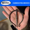 Szco Supplies Medieval Cloak Pin - 3.25" Black Coated Carbon