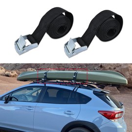 QZTYTY 2PCS Tie Down Straps, Cam Straps, Adjustable Kayak Straps Roof Rack Cinch Strap Ratchet Straps, 3.3Ft Lashing Straps Car Accessories Universal for Cargo, Trucks, Luggage, Trailer (2.5cm*1m)