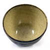 Japanese Tsukemen Ramen Noodle Bowl in Ringed Grey & Brown